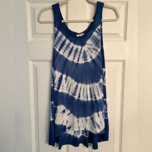 Cupio Blue & White Tie-Dye Tank Top